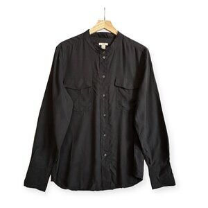 J.Crew Long Sleeve Silk Blouse, Black, Size L